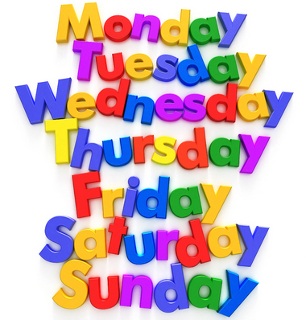 days of week in pashto language